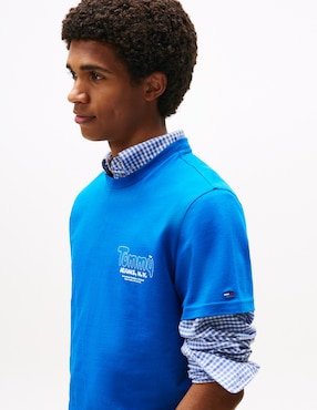 Playera Tommy Jeans Font play cuello redondo para hombre