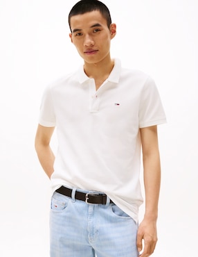 Playera tipo polo Tommy Jeans Classic flag para hombre