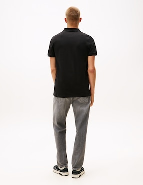 Playera tipo polo Tommy Jeans Classic flag para hombre