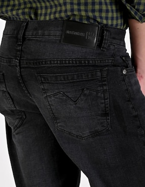 Jeans straight Supply lavado whisker para hombre
