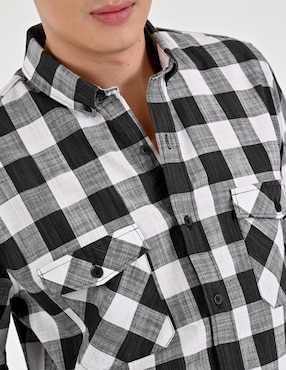Camisa casual Supply de algodón manga larga para hombre