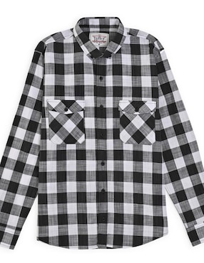 Camisa casual Supply de algodón manga larga para hombre