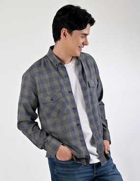 Camisa casual Supply manga larga para hombre