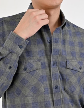 Camisa casual Supply manga larga para hombre