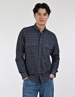 Camisa casual Supply manga larga para hombre