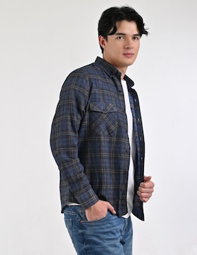 Camisa casual Supply manga larga para hombre