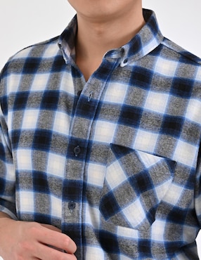 Camisa casual Supply de algodón manga larga para hombre