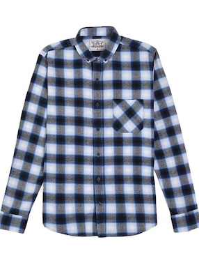 Camisa casual Supply de algodón manga larga para hombre