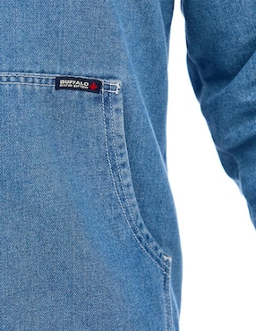 Chamarra denim Buffalo Jeans David Bitton de mezclilla capucha desmontable para hombre