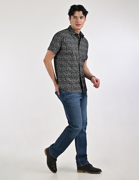 Camisa casual Supply de algodón manga corta para hombre