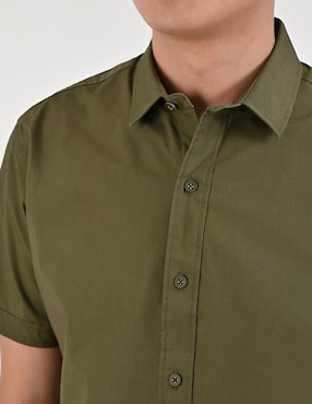Camisa casual Supply de algodón manga corta para hombre