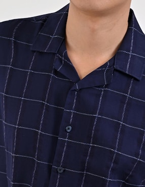 Camisa casual Supply de algodón manga corta para hombre