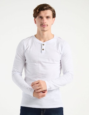 Playera That's It cuello henley para hombre