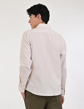 Camisa casual Supply de algodón manga larga para hombre