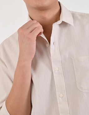 Camisa casual Supply de algodón manga larga para hombre