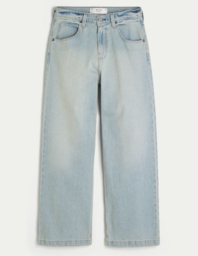 Jeans baggy Hollister Ki331-5250-280 lavado claro para hombre