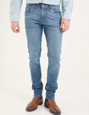 Jeans slim That's It deslavado para hombre