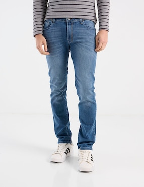 Jeans slim That's It deslavado para hombre