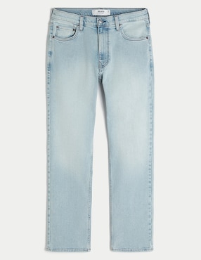 Jeans straight Hollister lavado claro para hombre