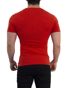 Playera John Leopard cuello V para hombre
