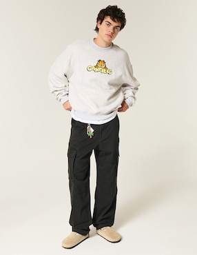 Pantalón cargo baggy Hollister de algodon para hombre