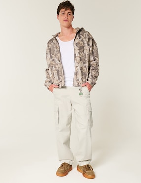 Pantalón cargo baggy Hollister de algodón para hombre