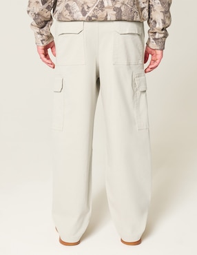 Pantalón cargo baggy Hollister de algodón para hombre