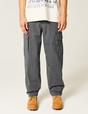 Pantaón cargo baggy Hollister de algodon para hombre