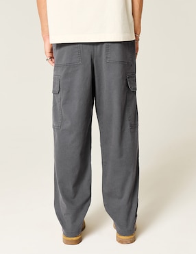 Pantaón cargo baggy Hollister de algodon para hombre