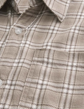 Camisa casual Hollister de algodón manga larga para hombre