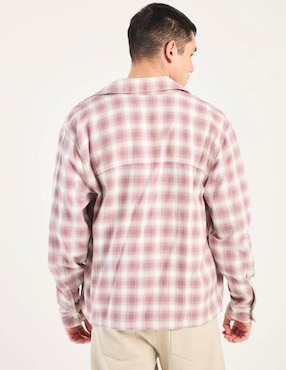 Camisa casual Hollister de algodón manga larga para hombre