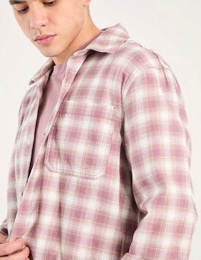 Camisa casual Hollister de algodón manga larga para hombre