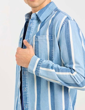 Sobrecamisa casual That's It de algodón manga larga para hombre