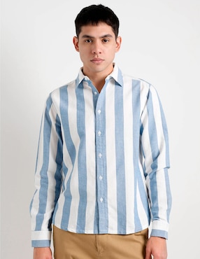 Camisa casual That's It de algodón manga larga para hombre