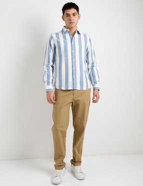 Camisa casual That's It de algodón manga larga para hombre