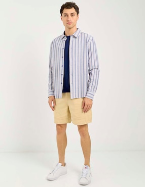 Sobrecamisa casual That's It de algodón manga larga para hombre