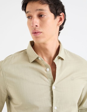 Camisa casual That's It de algodón manga larga para hombre
