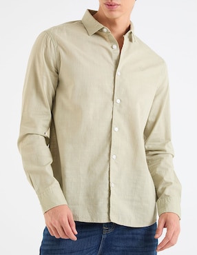 Camisa casual That's It de algodón manga larga para hombre