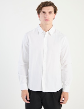 Camisa casual That's It de algodón manga larga para hombre