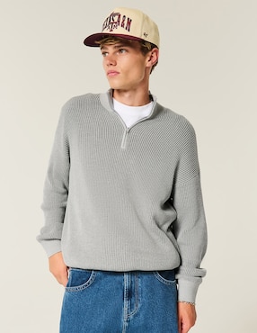 Suéter Hollister cuello con cierre para hombre