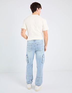 Jeans cargo straight That's It lavado claro para hombre