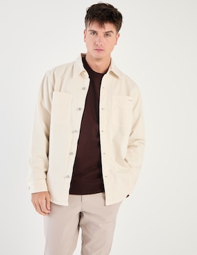 Camisa casual Calvin Klein de algodón manga larga para hombre