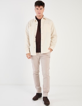 Camisa casual Calvin Klein de algodón manga larga para hombre