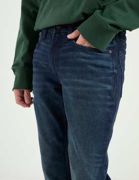 Jeans slim Calvin Klein slim lavado whisker para hombre