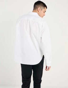Camisa casual Calvin Klein de algodón manga larga para hombre