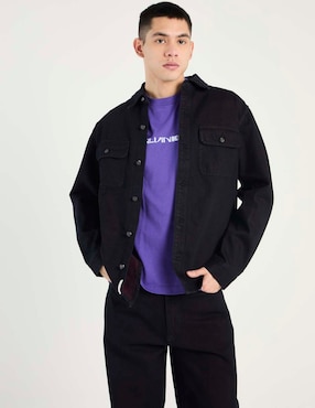 Sobrecamisa casual Calvin Klein de algodón manga larga para hombre