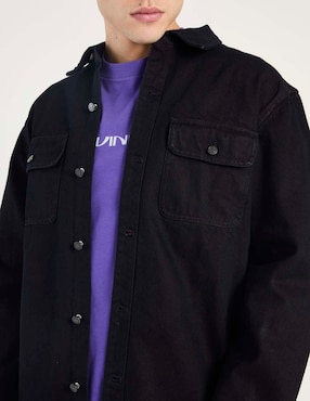 Sobrecamisa casual Calvin Klein de algodón manga larga para hombre