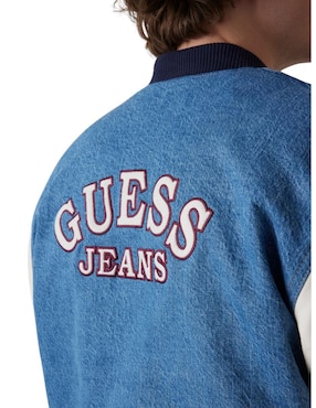 Chamarra bomber Guess Jeans de algodón para hombre