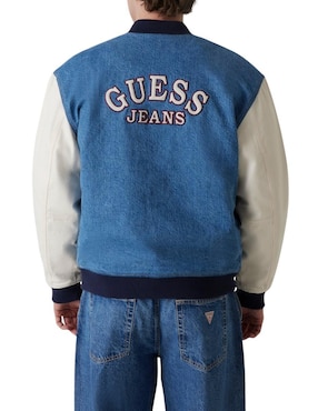 Chamarra bomber Guess Jeans de algodón para hombre