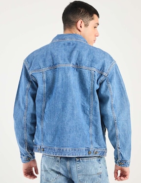 Chamarra denim Guess Jeans de algodón con bolsillos para hombre